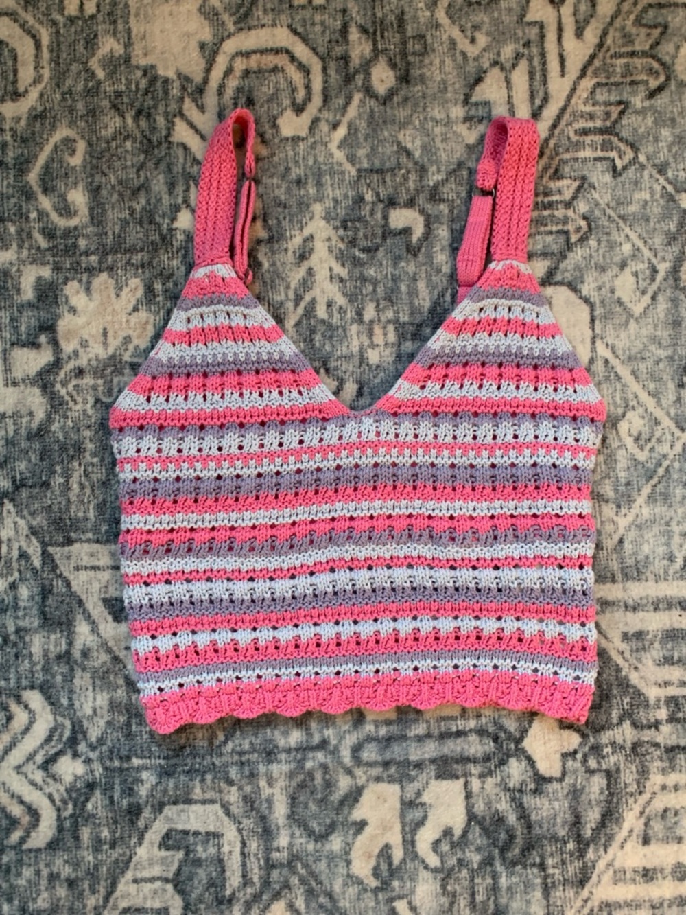 Hollister crochet tank XS